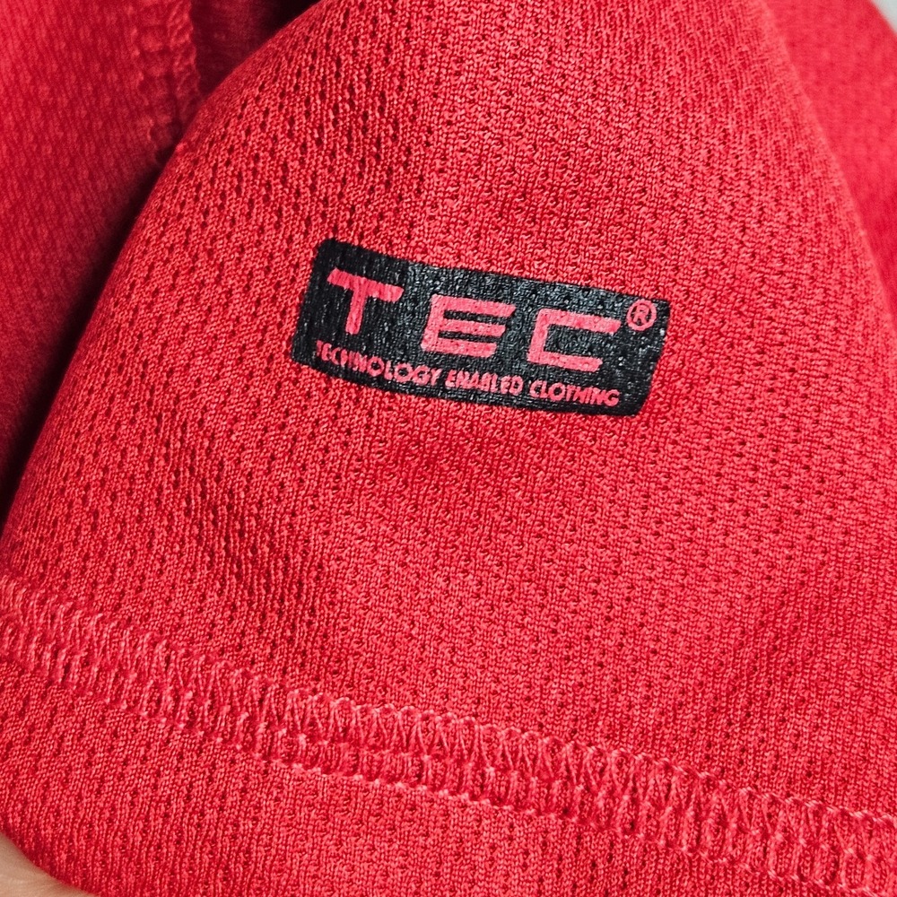 Scottevest Polo Shirt Mens Small Red Zip Pocket Performance Stretch Travel TEC - Picture 5 of 15